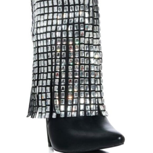 AZALEA WANG " SPECTACULAR VIBES " EMBELLISHED BOOT(BRAND NEW !!!!!!!!!!!!!! - Picture 2 of 7